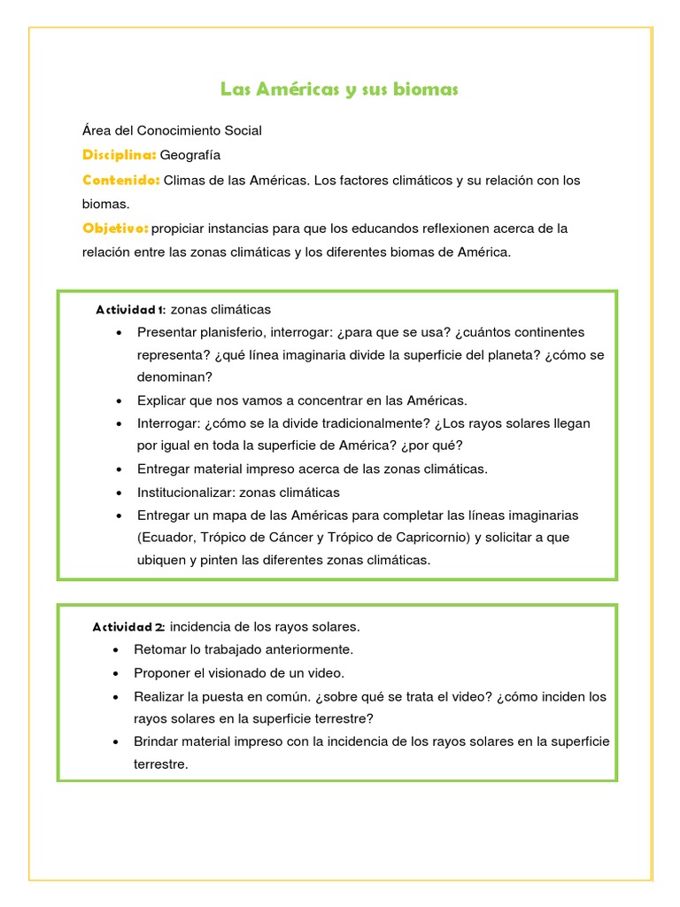 Biomas y Climas de las Américas | PDF | Clima | Américas