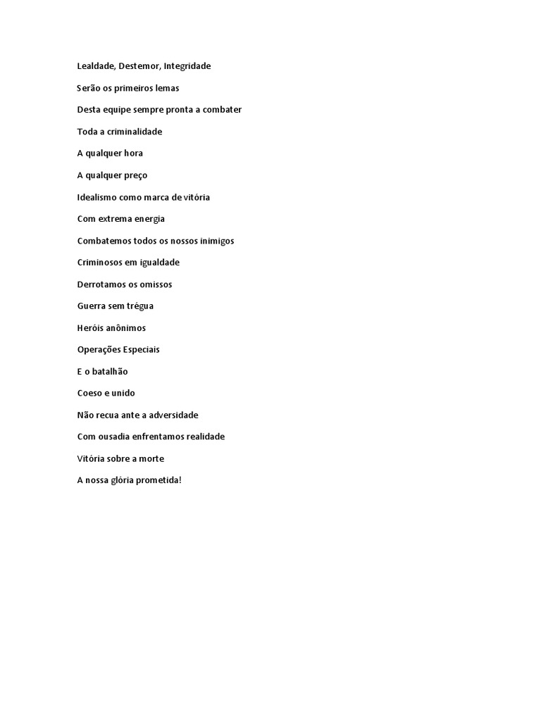 Canção Do Bope Pdf