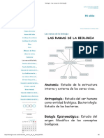 Biologia - Las Ramas de La Biologìa