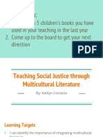 teaching social justice through multicultural literature