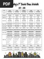 Ms. Cirame's Weekly Class Schedule | PDF | Language Arts & Discipline
