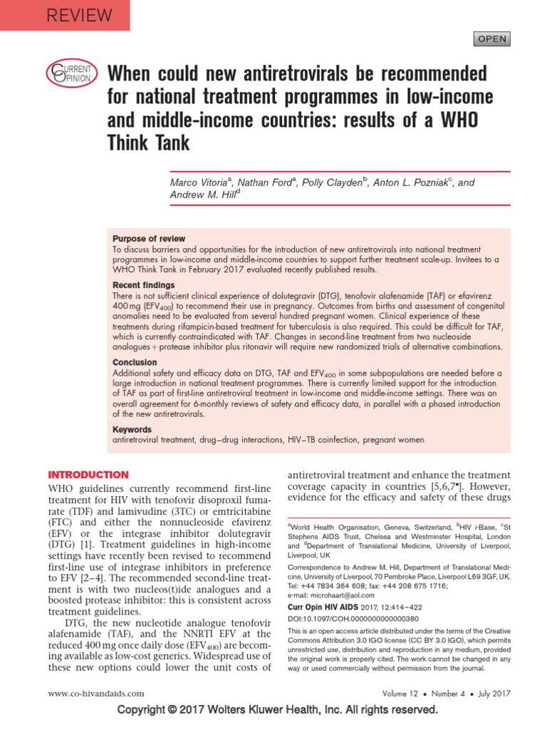 Hiv/aids Journal | PDF | Management Of Hiv/Aids | Clinical Trial