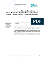 Utilidad Práctica de Las Discólisis Percutáneas Con