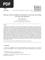 Biomass Resource Facilities and Biomass Conversion Processing For Fuels and Chemicals 2001 Energy Conversion and Management