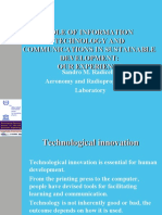 Role of Information Technology and Communications in Sustainable Development: Our Experience
