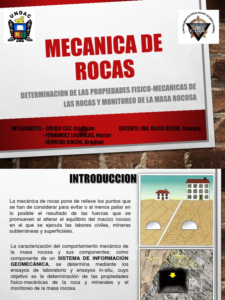 Determinacion de Las Propiedades Fisico-Mecanicas de Las Rocas y ...
