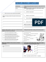 Pre Test INU311 Units 3 and 4