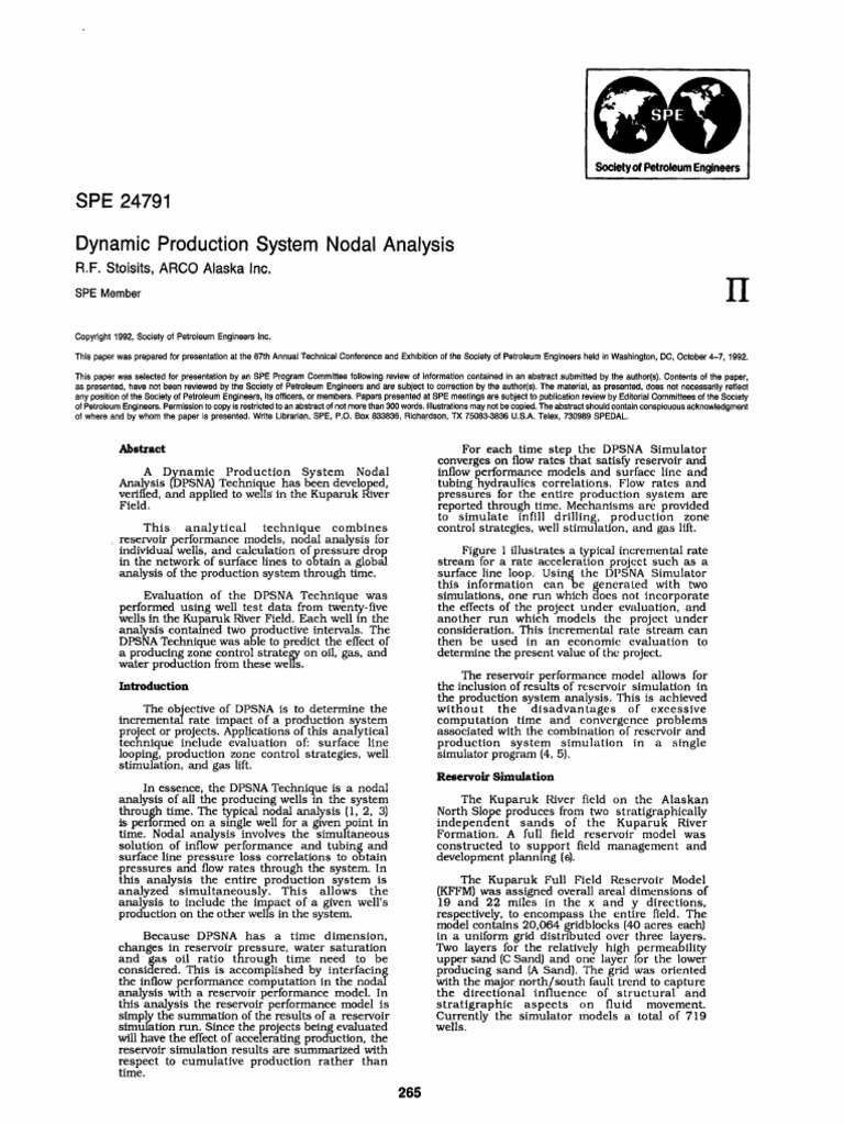 Dynamic Production System Nodal Analysis | PDF | Petroleum Reservoir ...