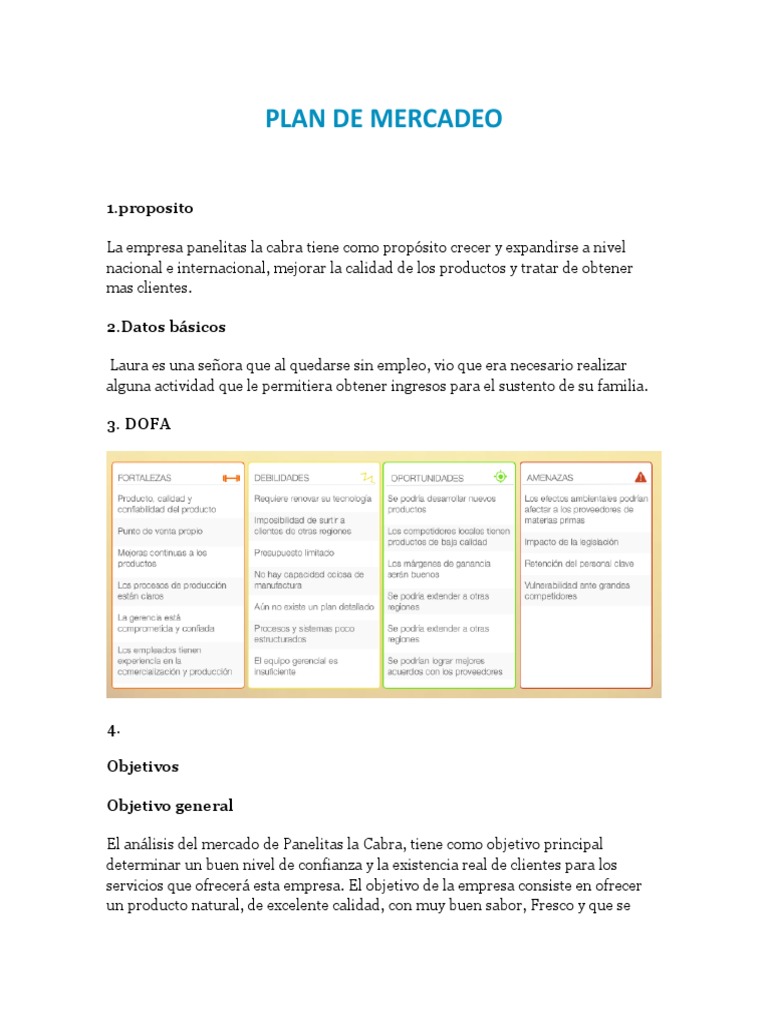 Plantilla Plan de Mercadeo. | PDF | Marketing | Mercado (economía)