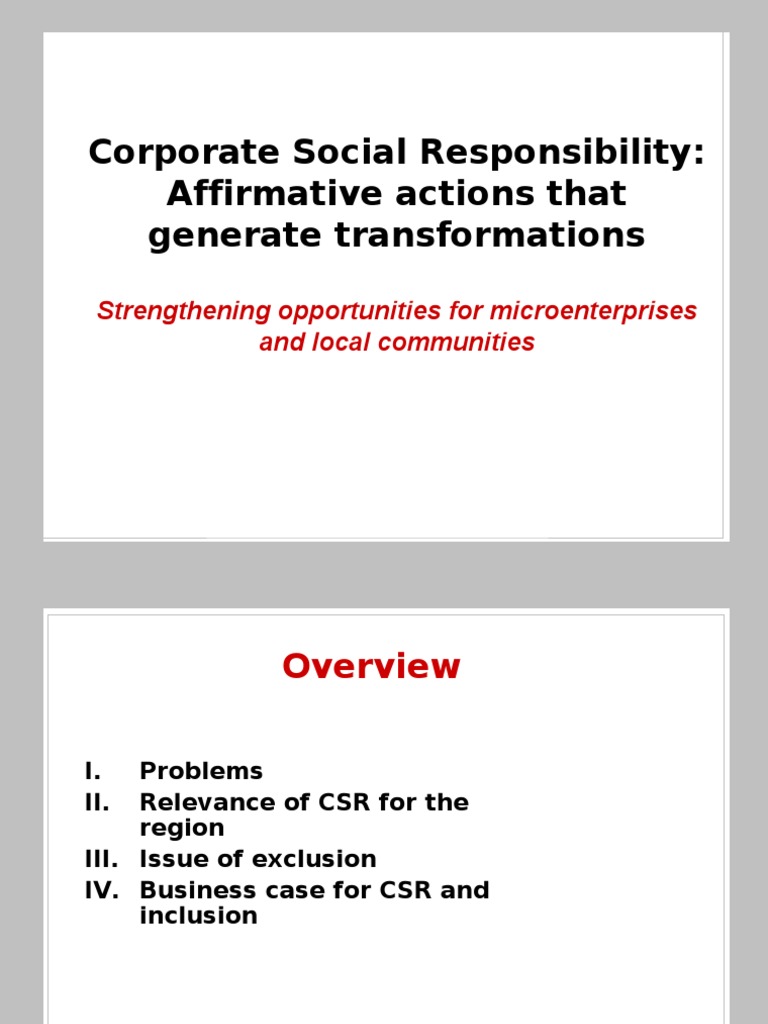CSR Strategies for Economic Inclusion | PDF | Social Exclusion | Poverty