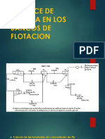 Balance de Materia en Los Bancos de Flotacion