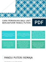 Cara Pemakaian Baju Unit Beruniform Pandu Puteri