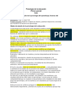 Psicología de La Educación Primer Parcial - Caro