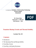 COMSATS EEE Lecture on Transistor Biasing Circuits