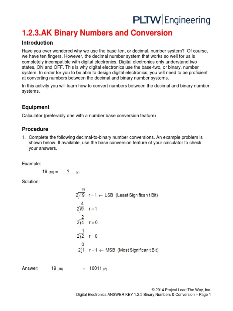 1.2.3.AK BinaryNumbersConversion | PDF | Mathematical Notation | Arithmetic