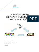 La Transposición Didáctica y Los Pilares de La Educación