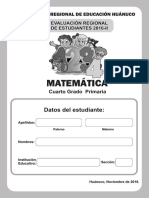 ECE 2016-II Matematica 4° Primaria