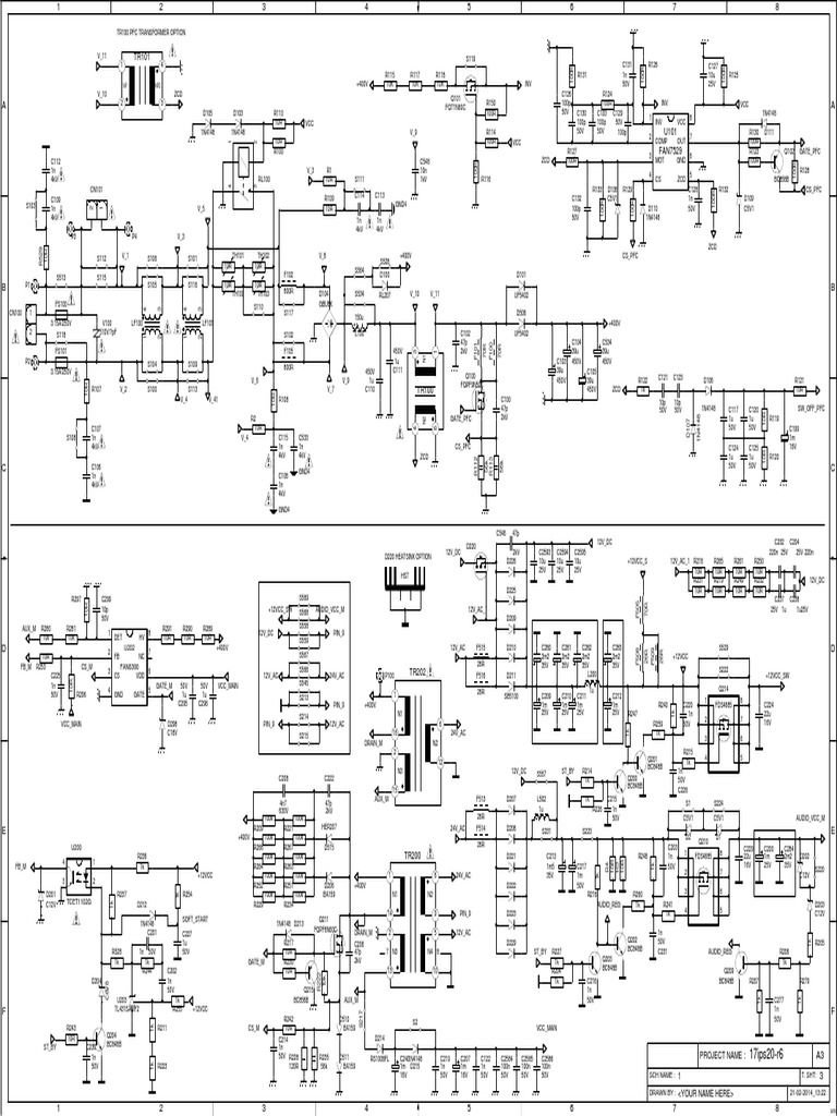 Vestel 17IPS20-R6 PSU Schematic | PDF
