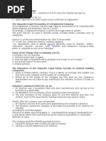 Download Corporate Law2 Separate Legal Personality and Limited Liability by sup3rst8r SN35464100 doc pdf