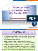 Pembekalan Dan Pengorganisasian KKN TOT 7 OKT 2016