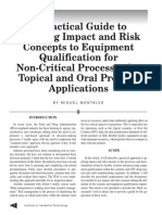 A Practical Guide To Applying Impact and Risk Concepts To Equipment Qualification For Non-Critical Processes For Topical and Oral Product Applications PDF