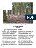 Kesepakatan Pengelolaan hutan bersama masyarakat