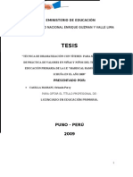 Técnica de Dramatización Con Títeres para Mejorar El Nivel de Práctica de Valores en Niñas y Niños