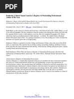 Katherine J. Batsis Named America’s Registry of Outstanding Professionals Author of the Year