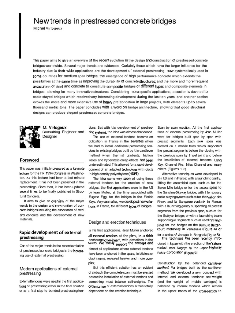 Trends in Prestressed Concrete Bridges | PDF | Prestressed Concrete ...