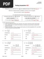 9finding Asymptotes Key