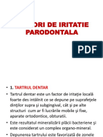 factori de Iritatie Parodontala