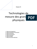 Cours 5 - Technologies de Mesure Des Grandeurs Physiques