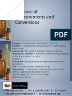 Measurements and Conversions for Drug Dosage Calculations