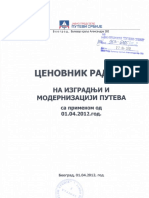 Cenovnik Modernizacija Puteva PDF