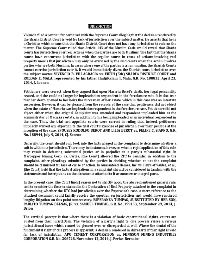 Jurisdiction PDF Service Of Process Lawsuit