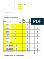 Structural Steel Bill of Quantity