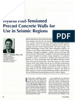 Hybrid Post-Tensioned Precast Concrete Walls For Use in Seismic Regions