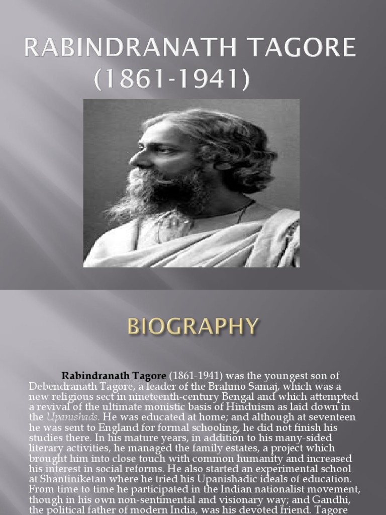 RABINDRANATH TAGORE DEFINITION visual data 2