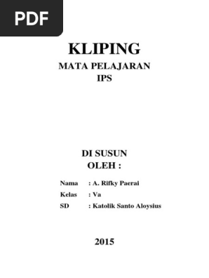 Kliping Kebudayaan Indonesia Pdf