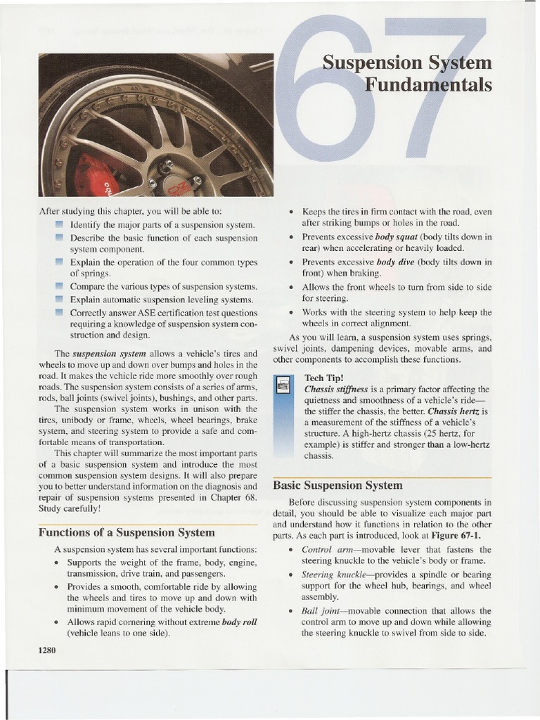 Suspension System Fundamentals ch67 PDF PDF Axle Steering