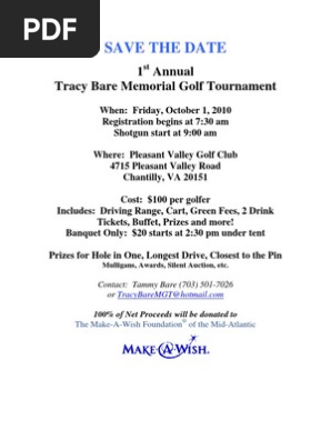 Tracy Bare Golf Tournament