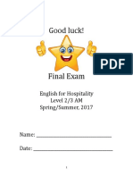 l2 3 Am Final Written Exam For Spring Summer 2017