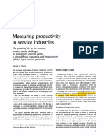 Measuring Service Productivity