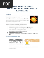 Calentamento, Calor, Temperatura y Su Impacto en La Naturaleza (Autoguardado)