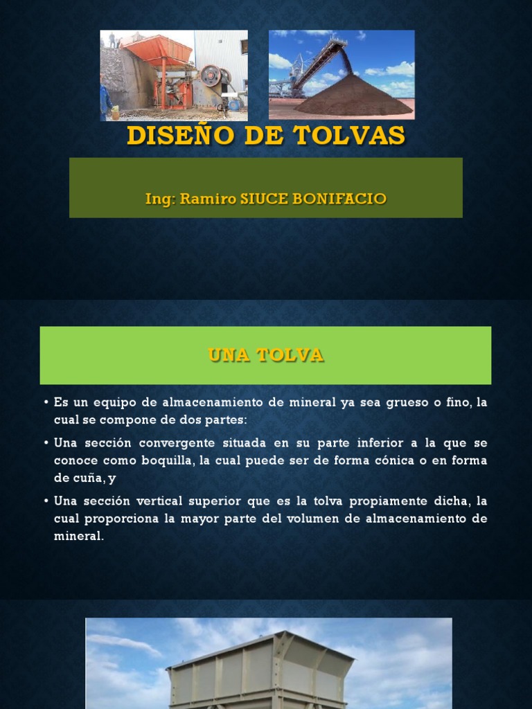 Diseño de Una Tolva | PDF | Minerales | Densidad