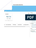 Invoices & Payables Dashboard Menu