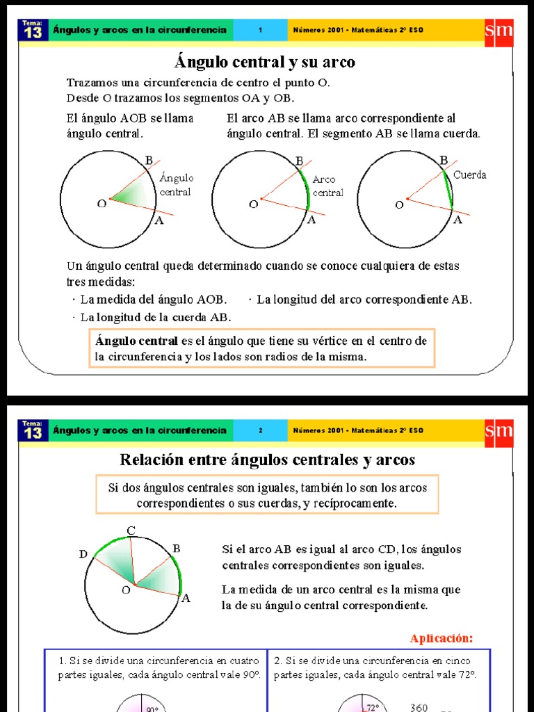 Ángulo Central y Su Arco | PDF