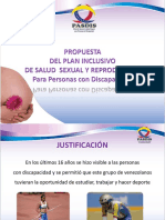 PROPUESTA DEL PLAN INCLUSIVO DE SALUD SEXUAL Y REPRODUCTIVA para Personas Con Discapacidad