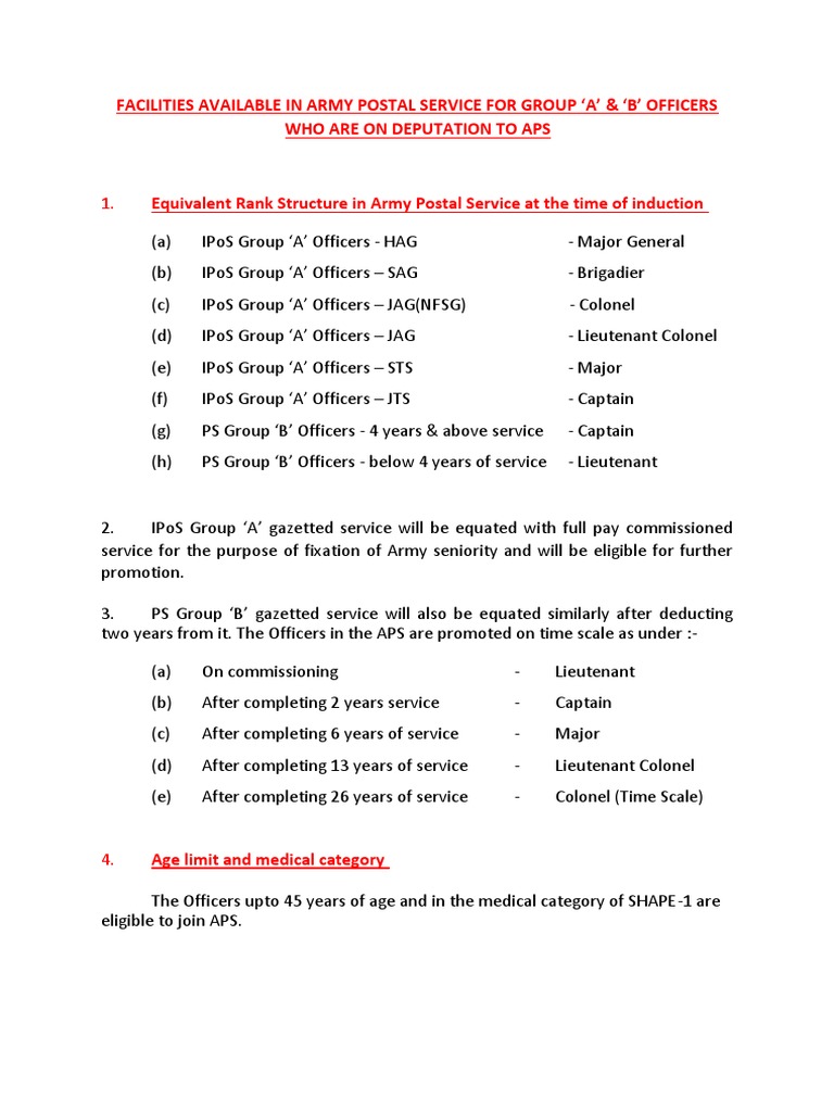 APS Facilities for Officers | PDF | Lieutenant | Colonel