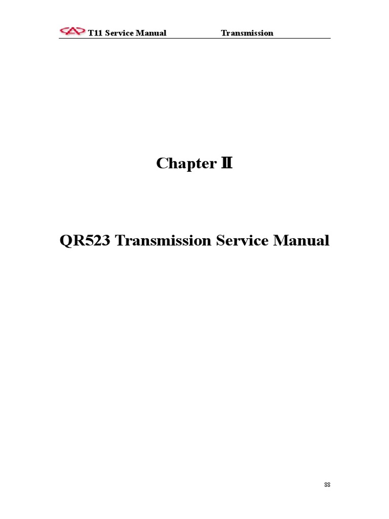 Chapter 2 Transmission PDF Manual Transmission Gear